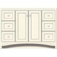 Strasser Woodenwork 42-605 - 48 X 18 X 34.5 Ravenna View Vanity Deco Miter Sat Biscuit Sb