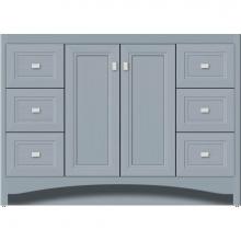 Strasser Woodenwork 42-985 - 48 X 21 X 34.5 Ravenna View Vanity Ogee Miter Silver Oak Sb