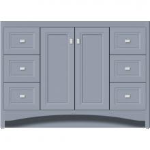 Strasser Woodenwork 42-983 - 48 X 21 X 34.5 Ravenna View Vanity Ogee Miter Sat Silver Sb