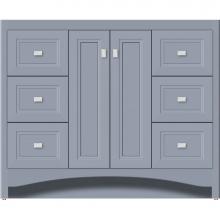 Strasser Woodenwork 42-294 - 42 X 21 X 34.5 Ravenna View Vanity Ogee Miter Sat Silver Sb