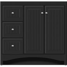 Strasser Woodenwork 41-364 - 36 X 21 X 34.5 Ravenna View Vanity Beaded Sat Black Lh