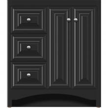 Strasser Woodenwork 40-281 - 30 X 18 X 34.5 Ravenna View Vanity Classic Miter Sat Black Lh