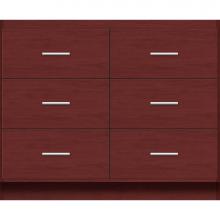 Strasser Woodenwork 23-797 - 42 X 21 X 34.5 Montlake Town Vanity Slab Dk Cherry 6 Drw