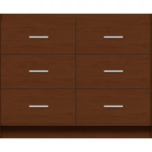 Strasser Woodenwork 23-685 - 42 X 18 X 34.5 Montlake Town Vanity Slab Pecan Cherry 6 Drw