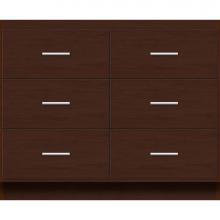 Strasser Woodenwork 23-804 - 42 X 21 X 34.5 Montlake Town Vanity Slab Choc Cherry 6 Drw