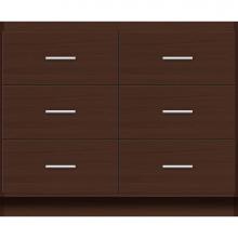 Strasser Woodenwork 23-686 - 42 X 18 X 34.5 Montlake Town Vanity Slab Choc Oak 6 Drw