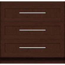 Strasser Woodenwork 23-437 - 36 X 21 X 34.5 Montlake Town Vanity Shaker Choc Cherry 3 Drw