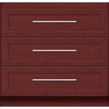 Strasser Woodenwork 23-396 - 36 X 21 X 34.5 Montlake Town Vanity Deco Miter Dk Cherry 3 Drw