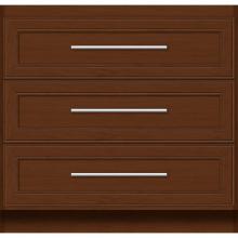 Strasser Woodenwork 23-216 - 36 X 18 X 34.5 Montlake Town Vanity Deco Miter Pecan Cherry 3 Drw