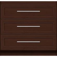 Strasser Woodenwork 23-254 - 36 X 18 X 34.5 Montlake Town Vanity Deco Miter Choc Cherry 3 Drw