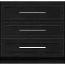 Strasser Woodenwork 23-399 - 36 X 21 X 34.5 Montlake Town Vanity Deco Miter Midnight Oak 3 Drw