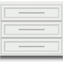 Strasser Woodenwork 23-255 - 36 X 18 X 34.5 Montlake Town Vanity Deco Miter Powder Grey 3 Drw