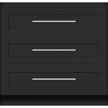 Strasser Woodenwork 23-257 - 36 X 18 X 34.5 Montlake Town Vanity Deco Miter Sat Black 3 Drw