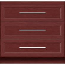 Strasser Woodenwork 23-413 - 36 X 21 X 34.5 Montlake Town Vanity Ogee Miter Dk Cherry 3 Drw