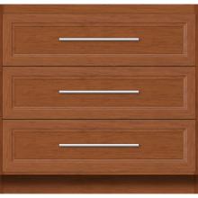 Strasser Woodenwork 23-285 - 36 X 18 X 34.5 Montlake Town Vanity Ogee Miter Cinn Cherry 3 Drw