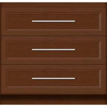 Strasser Woodenwork 23-410 - 36 X 21 X 34.5 Montlake Town Vanity Ogee Miter Pecan Cherry 3 Drw