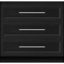 Strasser Woodenwork 23-292 - 36 X 18 X 34.5 Montlake Town Vanity Ogee Miter Midnight Oak 3 Drw