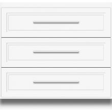 Strasser Woodenwork 23-304 - 36 X 18 X 34.5 Montlake Town Vanity Ogee Miter Sat White 3 Drw