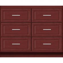 Strasser Woodenwork 23-705 - 42 X 18 X 34.5 Montlake Town Vanity Ultra Dk Cherry 6 Drw