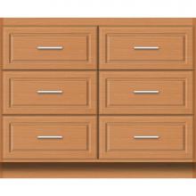 Strasser Woodenwork 23-711 - 42 X 18 X 34.5 Montlake Town Vanity Ultra Nat Oak 6 Drw