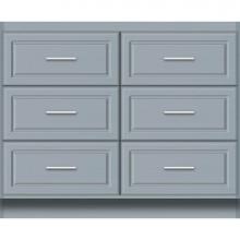 Strasser Woodenwork 23-718 - 42 X 18 X 34.5 Montlake Town Vanity Ultra Silver Oak 6 Drw