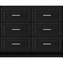 Strasser Woodenwork 23-817 - 42 X 21 X 34.5 Montlake Town Vanity Ultra Midnight Oak 6 Drw