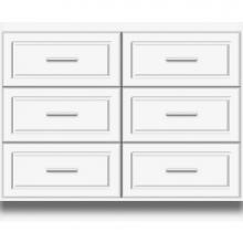 Strasser Woodenwork 23-717 - 42 X 18 X 34.5 Montlake Town Vanity Ultra Sat White 6 Drw