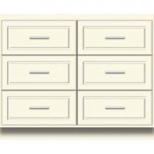 Strasser Woodenwork 23-822 - 42 X 21 X 34.5 Montlake Town Vanity Ultra Powder Grey 6 Drw