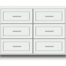 Strasser Woodenwork 23-713 - 42 X 18 X 34.5 Montlake Town Vanity Ultra Powder Grey 6 Drw