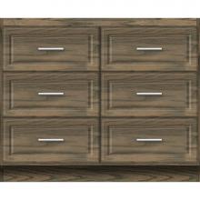 Strasser Woodenwork 23-706 - 42 X 18 X 34.5 Montlake Town Vanity Ultra Dusky Oak 6 Drw