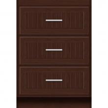 Strasser Woodenwork 22-207 - 24 X 21 X 34.5 Montlake Town Vanity Beaded Choc Cherry 3 Drw