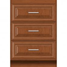 Strasser Woodenwork 22-251 - 24 X 21 X 34.5 Montlake Town Vanity Classic Miter Cinn Cherry 3 Drw