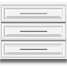 Strasser Woodenwork 23-215 - 36 X 18 X 34.5 Montlake Town Vanity Classic Miter Sat White 3 Drw