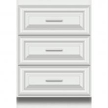 Strasser Woodenwork 22-019 - 24 X 18 X 34.5 Montlake Town Vanity Classic Miter Powder Grey 3 Drw