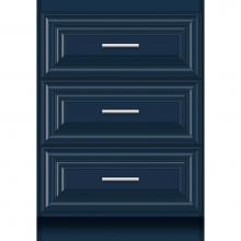 Strasser Woodenwork 22-015 - 24 X 18 X 34.5 Montlake Town Vanity Classic Miter Lapis Night 3 Drw