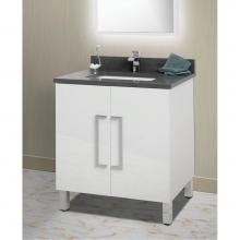 Strasser Woodenwork 90-009 - 30 X 20.5 X 34.5 Milo Vanity Slab Gloss White Std