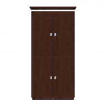Strasser Woodenwork 11-003 - 24 X 18 X 48 Montlake Linen Upper Tiered Miter Choc Cherry