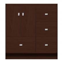 Strasser Woodenwork 11-016 - 30 X 21 X 32 Montlake Vanity Tiered Miter Choc Cherry Rh