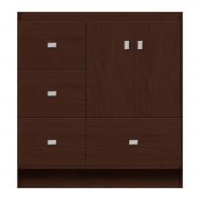 Strasser Woodenwork 11-018 - 30 X 18 X 32 Montlake Vanity Tiered Miter Choc Cherry Lh