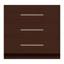 Strasser Woodenwork 11-043 - 36 X 21 X 34.5 Montlake Town Vanity Tiered Miter Choc Cherry 3 Drw