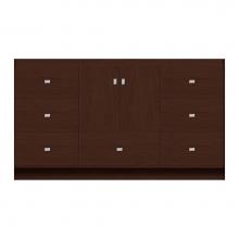 Strasser Woodenwork 11-048 - 60 X 21 X 34.5 Montlake Vanity Tiered Miter Choc Cherry Sb