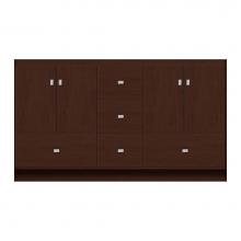 Strasser Woodenwork 11-050 - 60 X 21 X 34.5 Montlake Vanity Tiered Miter Choc Cherry Db