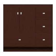 Strasser Woodenwork 11-056 - 36 X 18 X 34.5 Montlake Vanity Tiered Miter Choc Cherry Rh