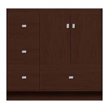 Strasser Woodenwork 11-057 - 36 X 21 X 34.5 Montlake Vanity Tiered Miter Choc Cherry Lh