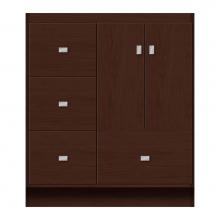 Strasser Woodenwork 11-062 - 30 X 18 X 34.5 Montlake Vanity Tiered Miter Choc Cherry Lh