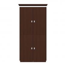 Strasser Woodenwork 11-120 - 24 X 18 X 48 Montlake Linen Upper Tiered Miter Choc Oak