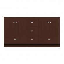 Strasser Woodenwork 11-123 - 60 X 21 X 32 Montlake Vanity Tiered Miter Choc Oak Db