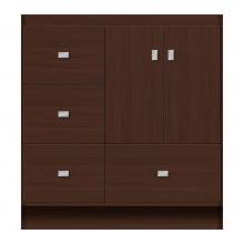 Strasser Woodenwork 11-148 - 30 X 18 X 32 Montlake Vanity Tiered Miter Choc Oak Lh