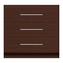 Strasser Woodenwork 11-276 - 36 X 18 X 34.5 Montlake Town Vanity Tiered Miter Choc Oak 3 Drw