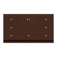 Strasser Woodenwork 11-282 - 60 X 21 X 34.5 Montlake Vanity Tiered Miter Choc Oak Sb
